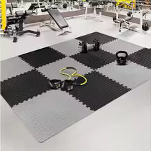 Dalles de Tapis de Fitness Emboîtables Kairosia® – Lot de 16 (30 × 30 cm) en Mousse EVA Antidérapante