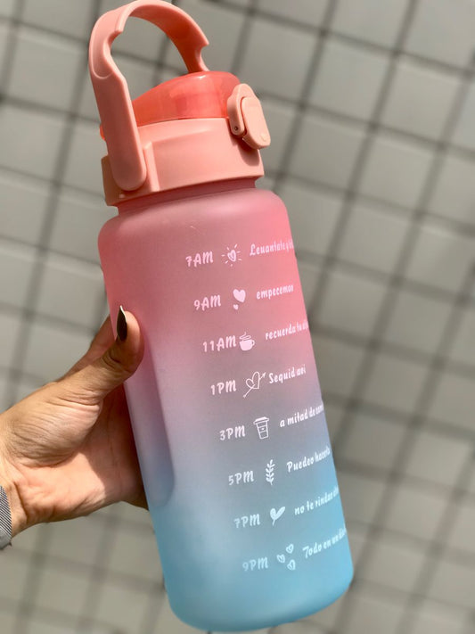 Gourde de Sport 2 L avec Indicateur d’Hydratation – Bouteille Étanche pour Fitness, Bureau & Activités Outdoor